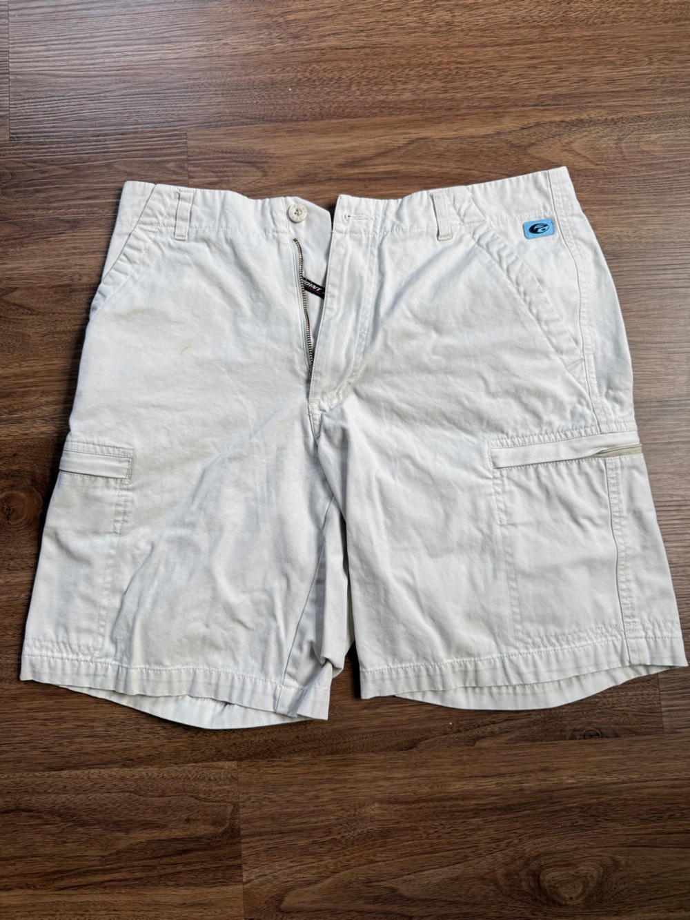 Point Zero Men's Cream Cargo Shorts